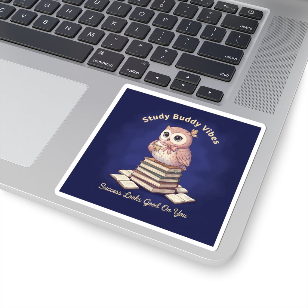 Owl Kiss-Cut Sticker – Study Buddy Vibes Success Looks Good on