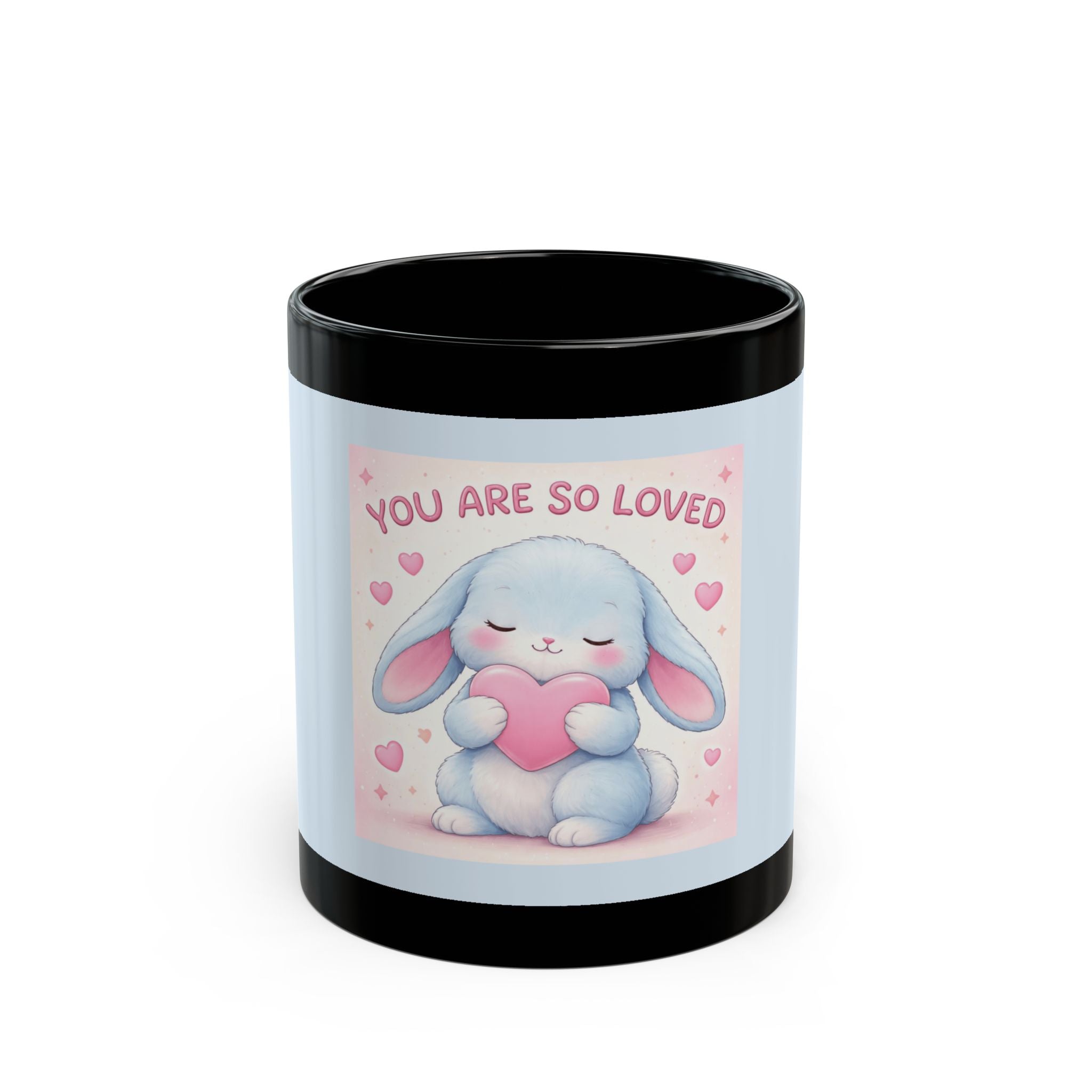 "YOU ARE SO LOVED" Black Cat Black Mug | College Girl Gift | Fashion | KayKay Classics