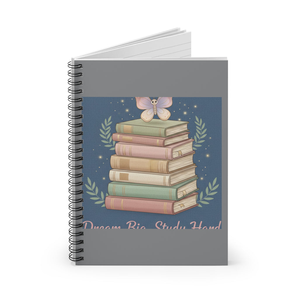 Butterfly Spiral Notebook – Dream Big Study Hard