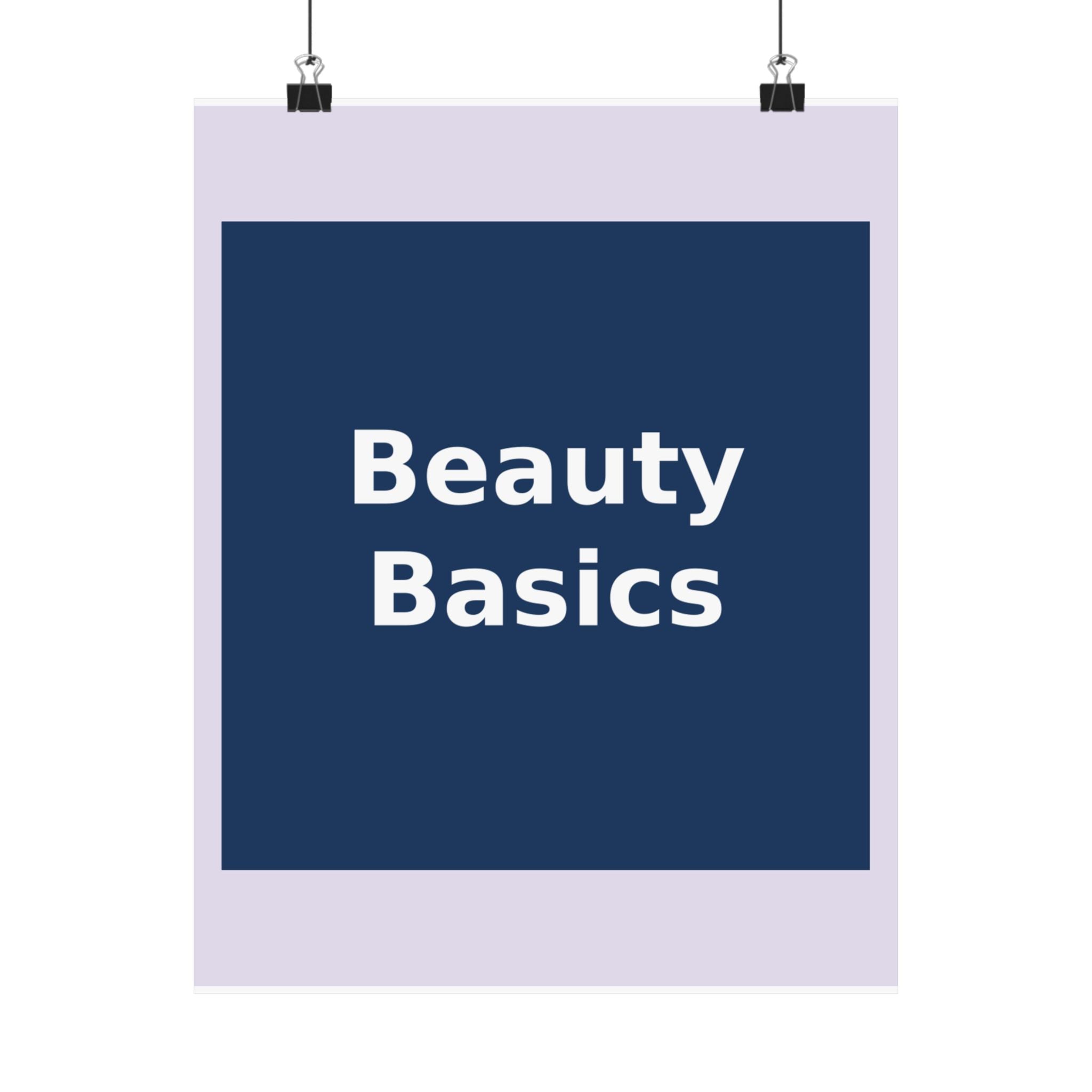 "Beauty Basics" Black Cat Poster | College Girl Gift | Fashion | KayKay Classics