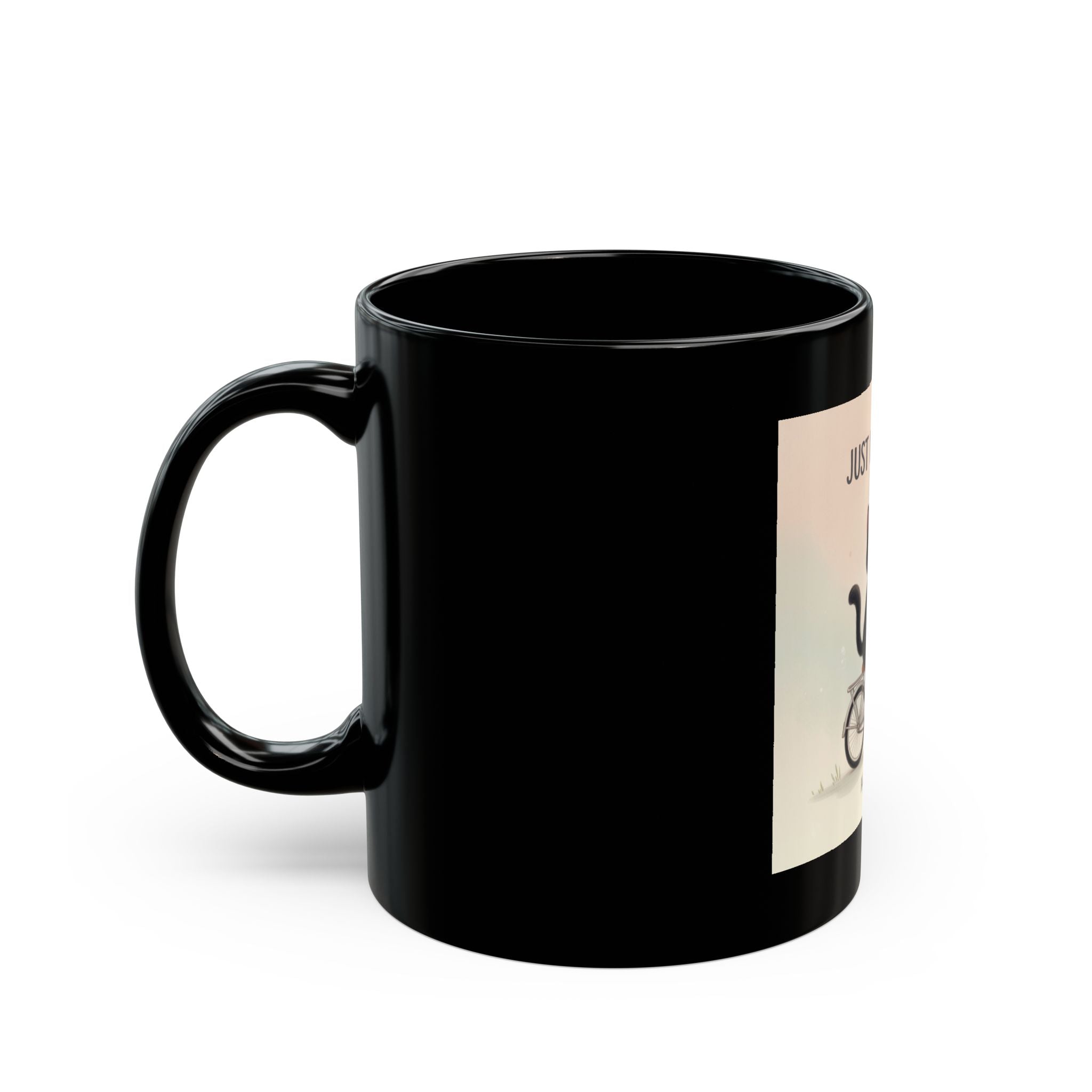 JUST KEEP GOING Black Mug