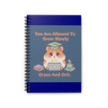 Hamster With Laptop Spiral Notebook – You Are Allowed to Grow Slowly Grace and