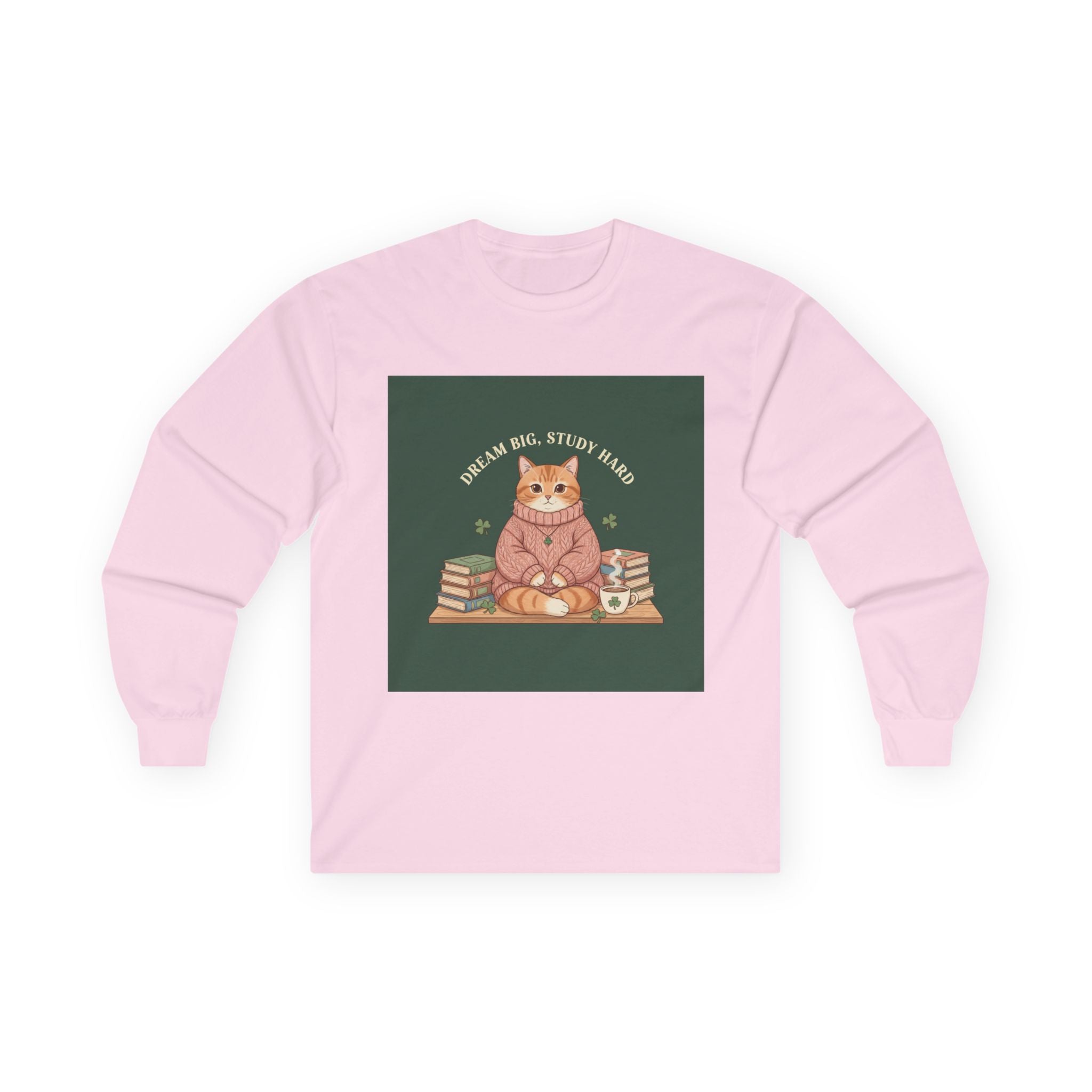 Dream Big Study Hard Cozy bear Long Sleeve Tee
