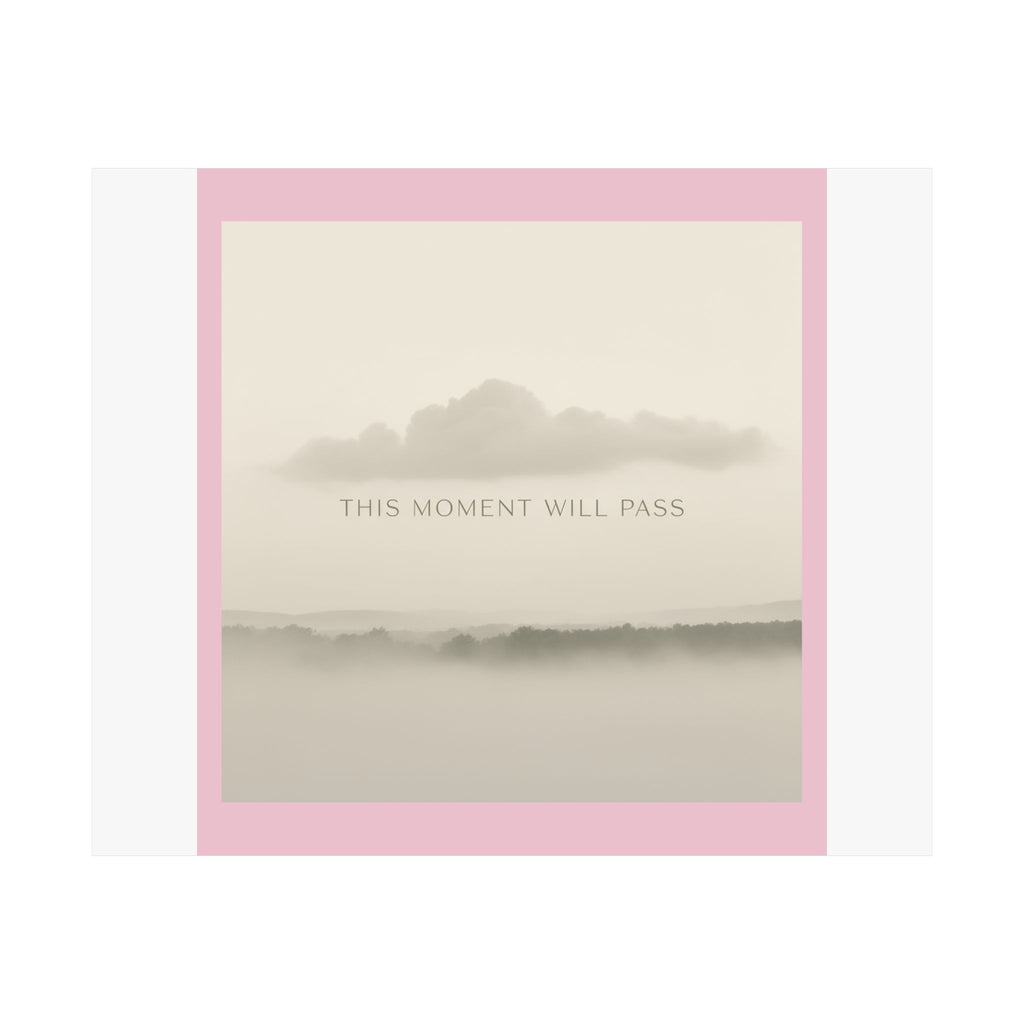 "THIS MOMENT WILL PASS" Black Cat Poster | College Girl Gift | Fashion | KayKay Classics