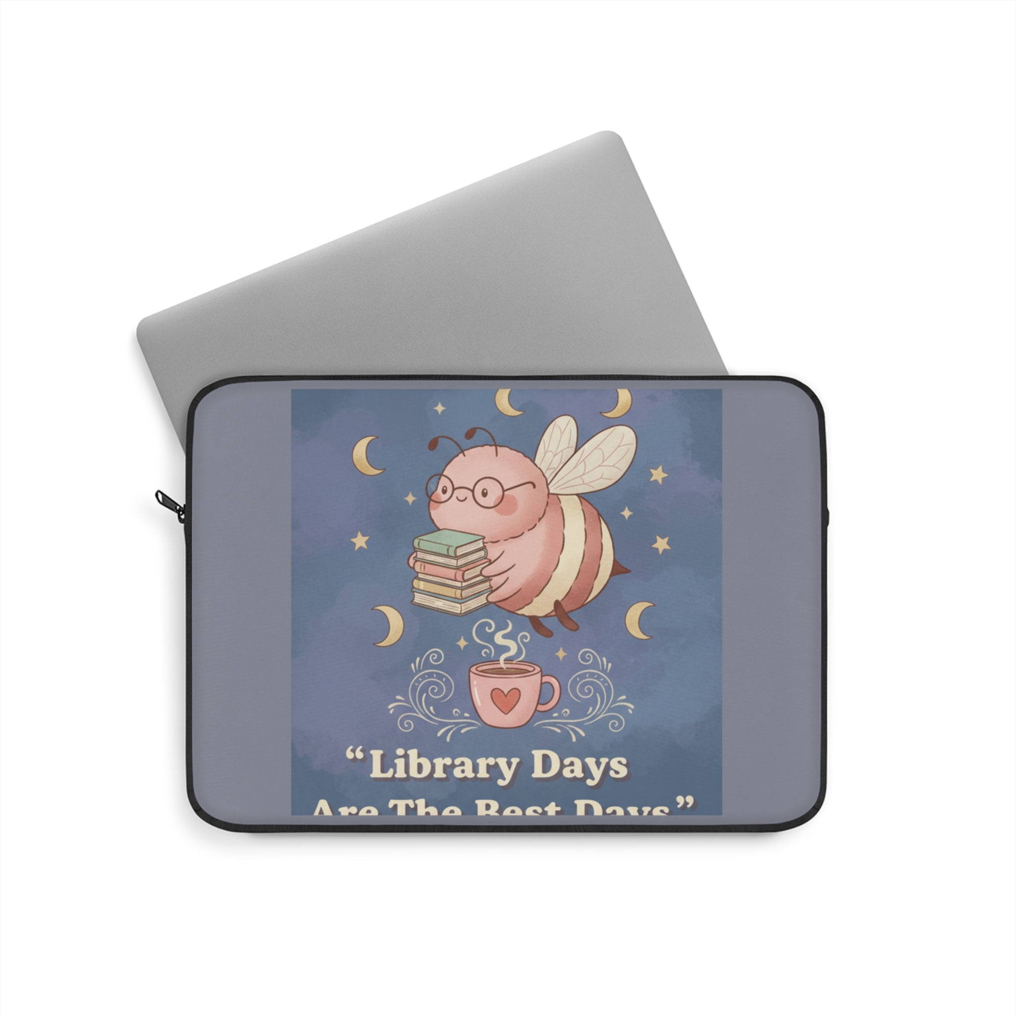 Bee Laptop Sleeve – Library Days Are the Best Days