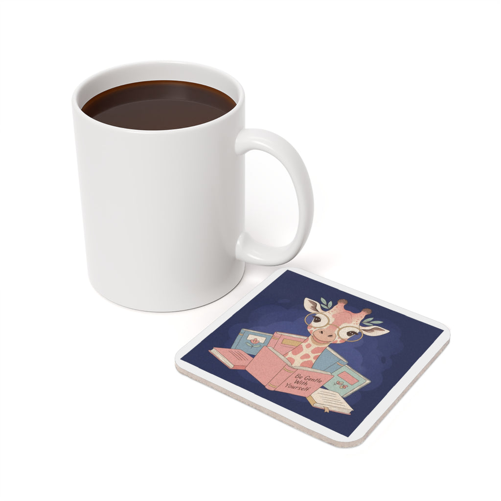 Giraffe Cork Coaster – Be Gentle With Yourself