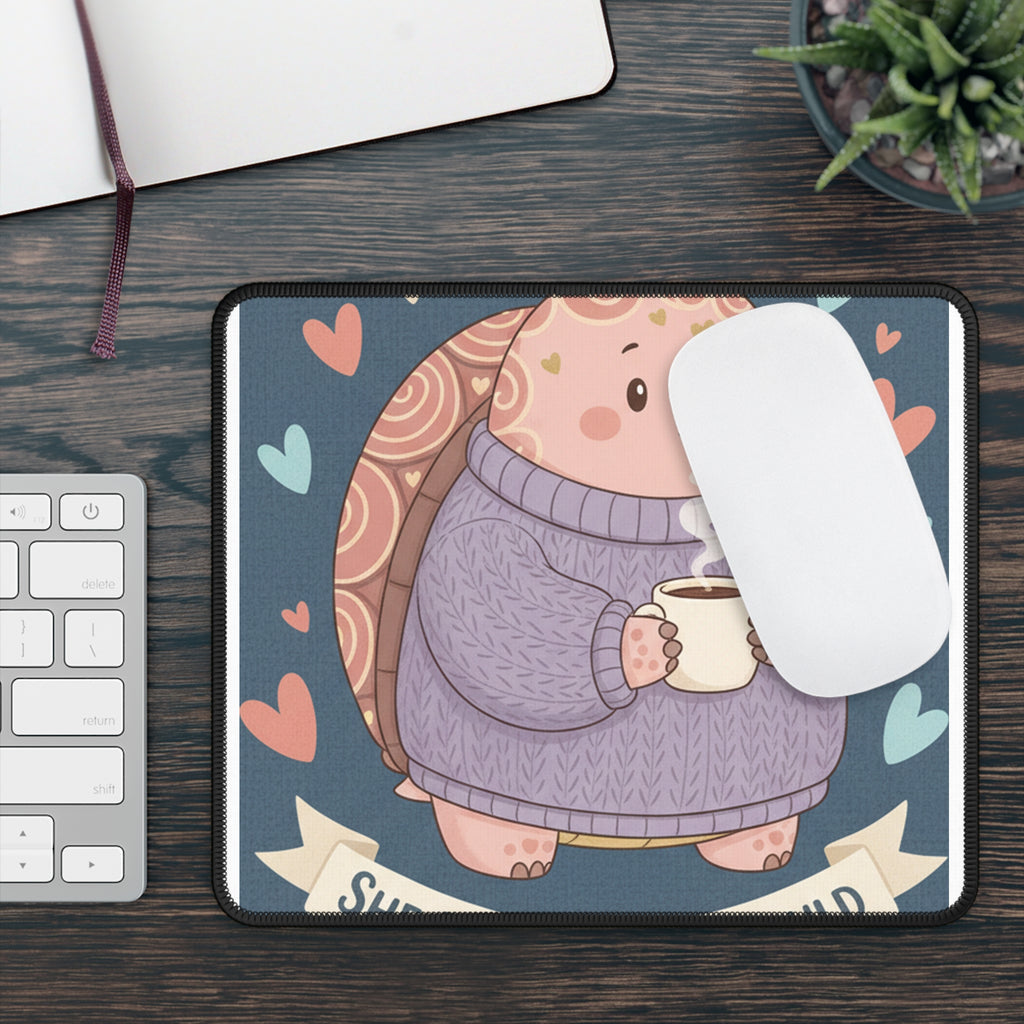 Turtle Mouse Pad – She Believed She Could