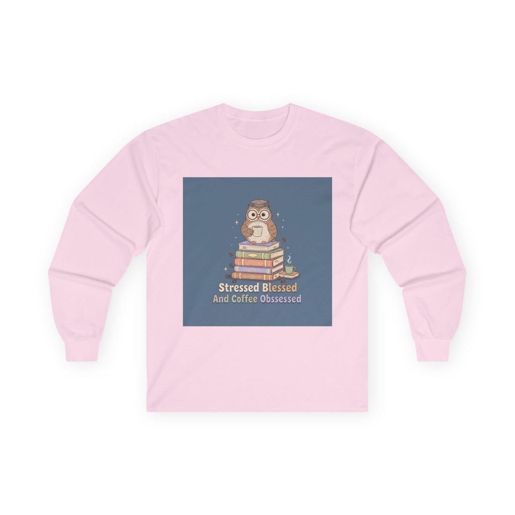 stressed blessed and coffee obsessed Long Sleeve Tee
