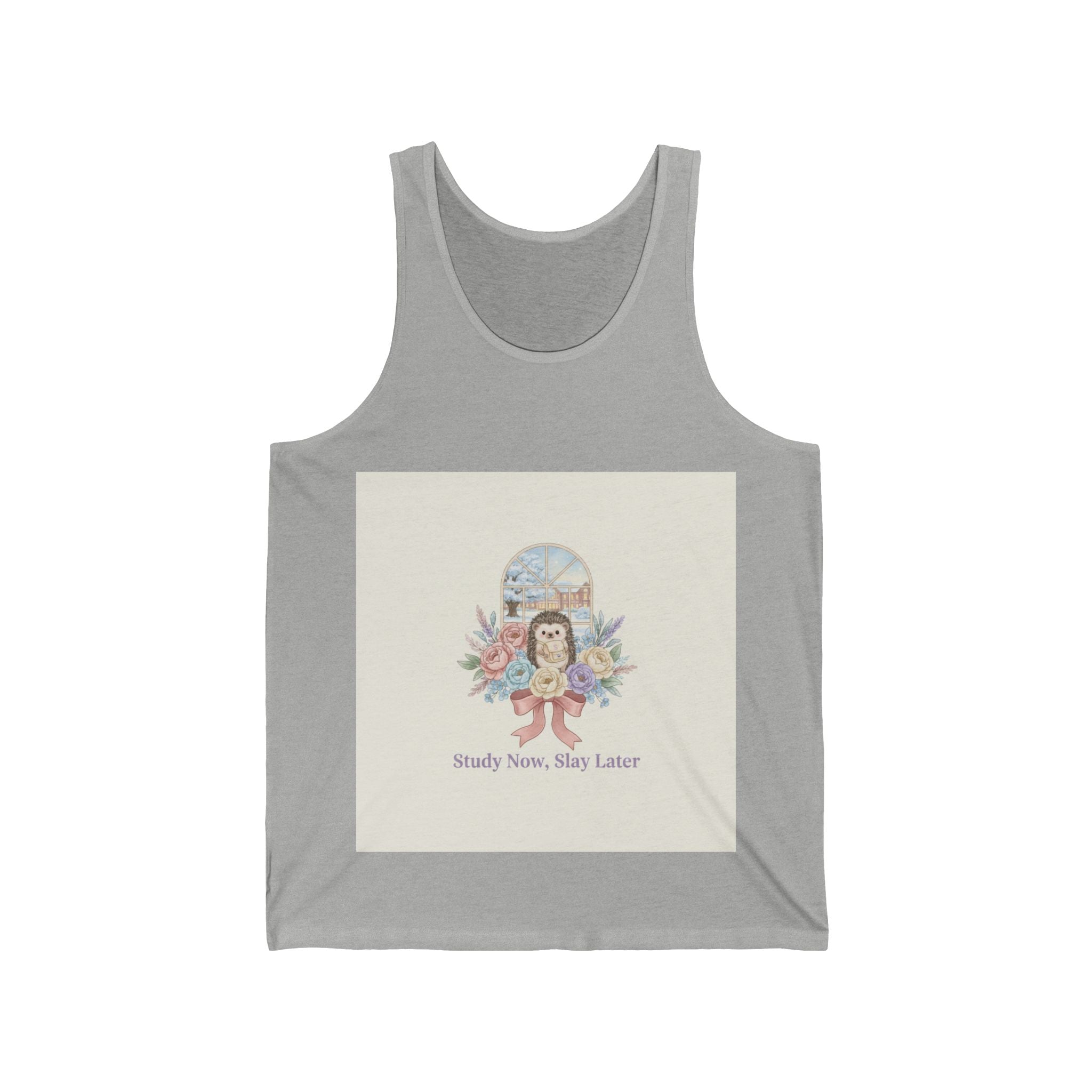 Study Now, Slay Later Hedgehog Tank Top