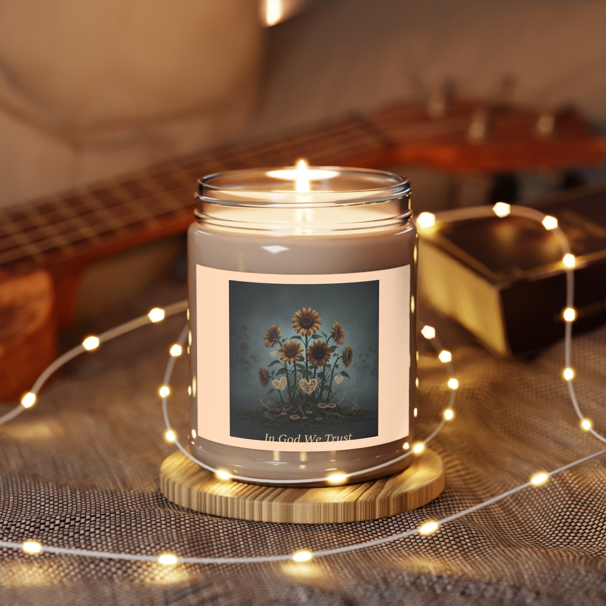 Sunflowers Scented Candle – In God We Trust