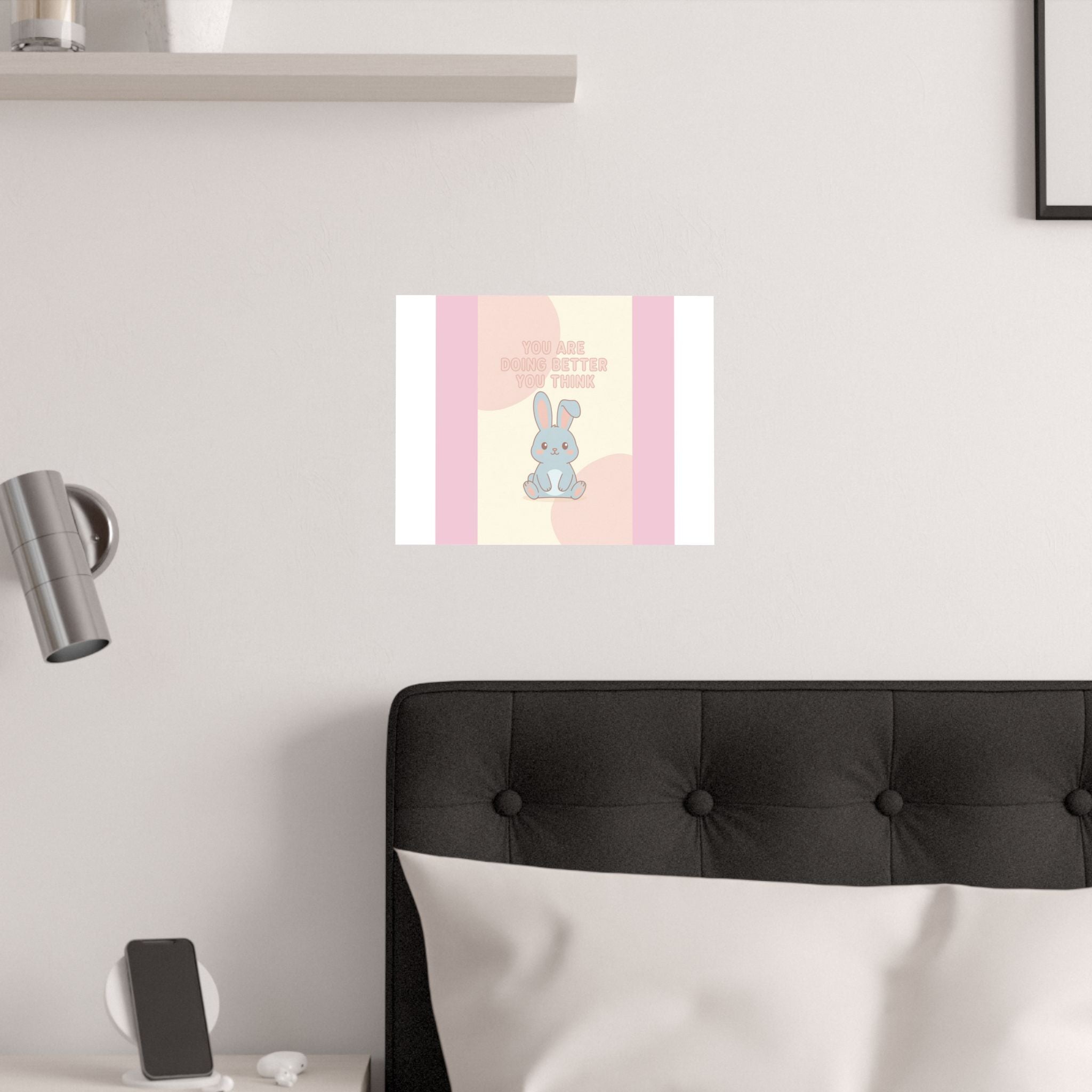 "YOU ARE DOING BETTER YOU THINK" Black Cat Poster | College Girl Gift | Fashion | KayKay Classics