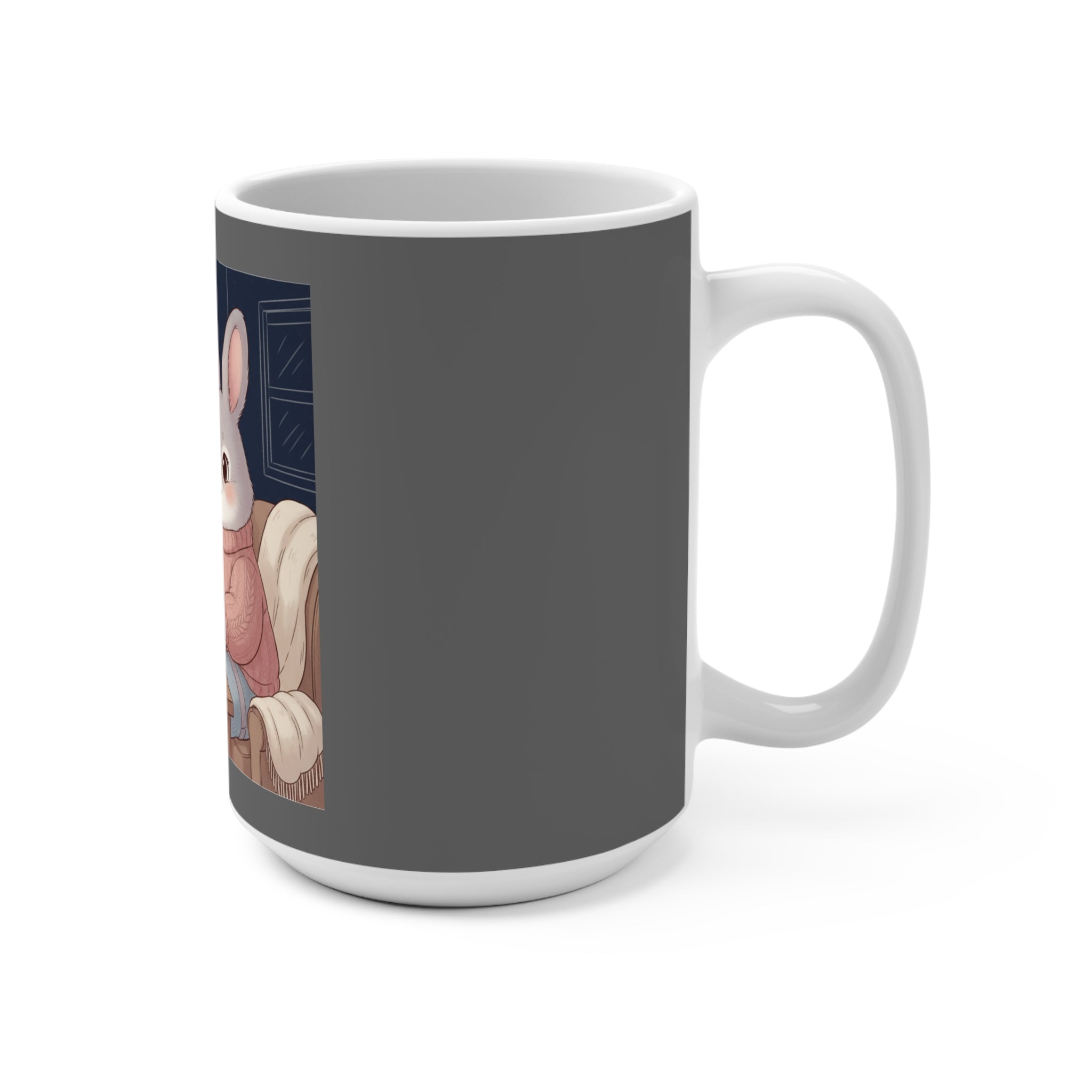 Rabbit Mug 15oz – Study Now, Slay Later