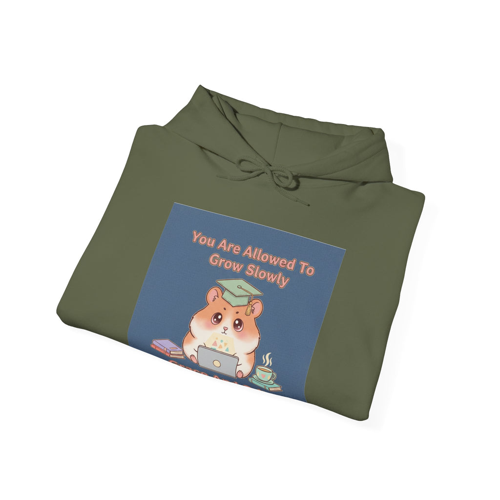 Hamster With Laptop Hoodie – You Are Allowed to Grow Slowly Grace and
