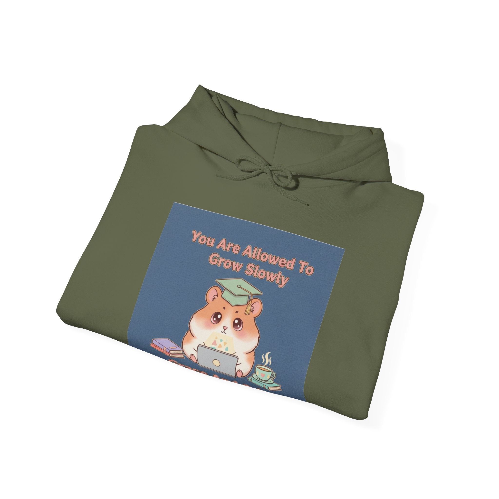 Hamster With Laptop Hoodie – You Are Allowed to Grow Slowly Grace and