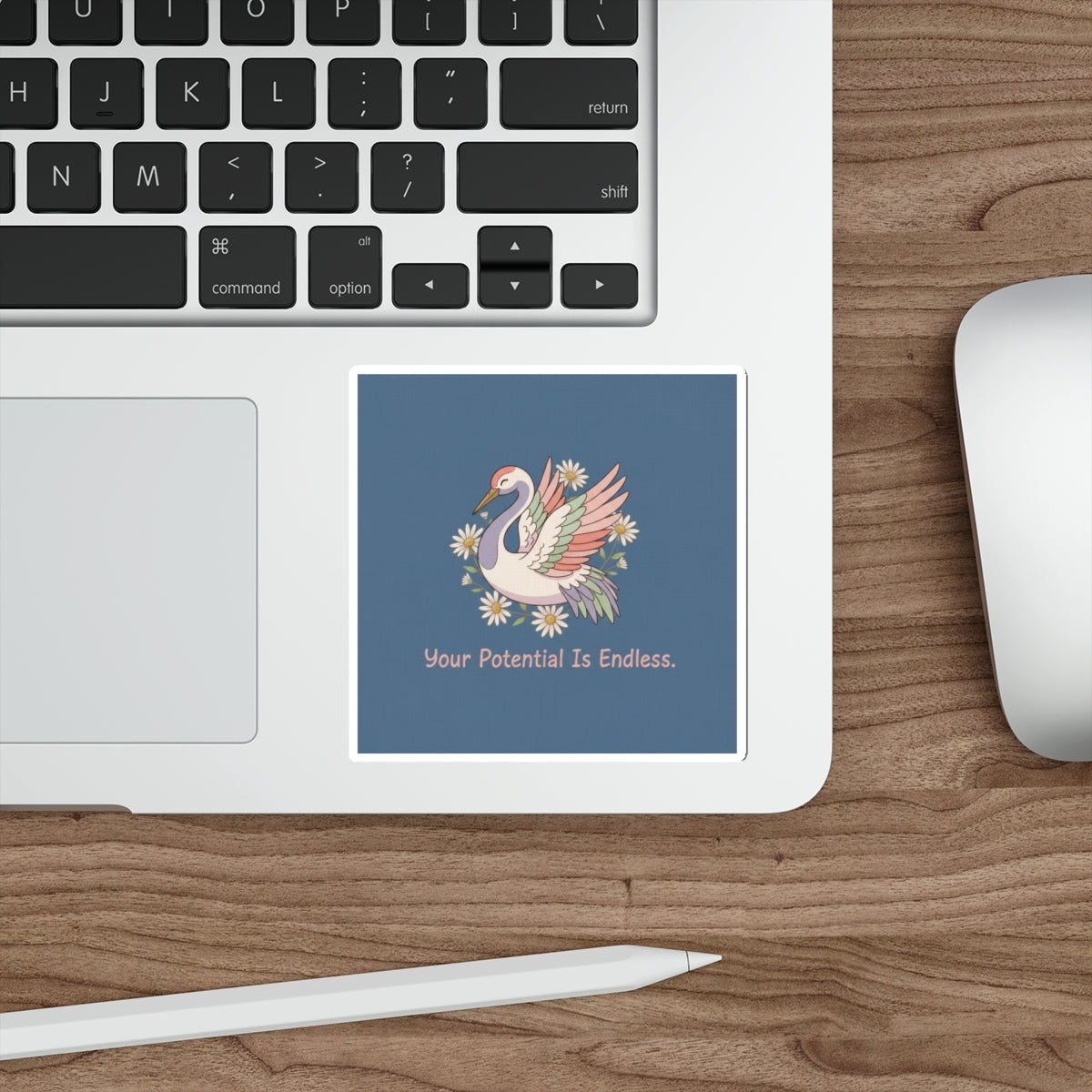 Crane Die-Cut Sticker – Your Potential is Endless