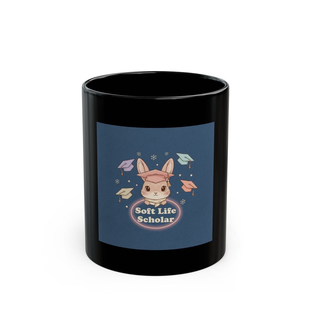 Bunny Black Mug 11oz – Soft Life Scholar