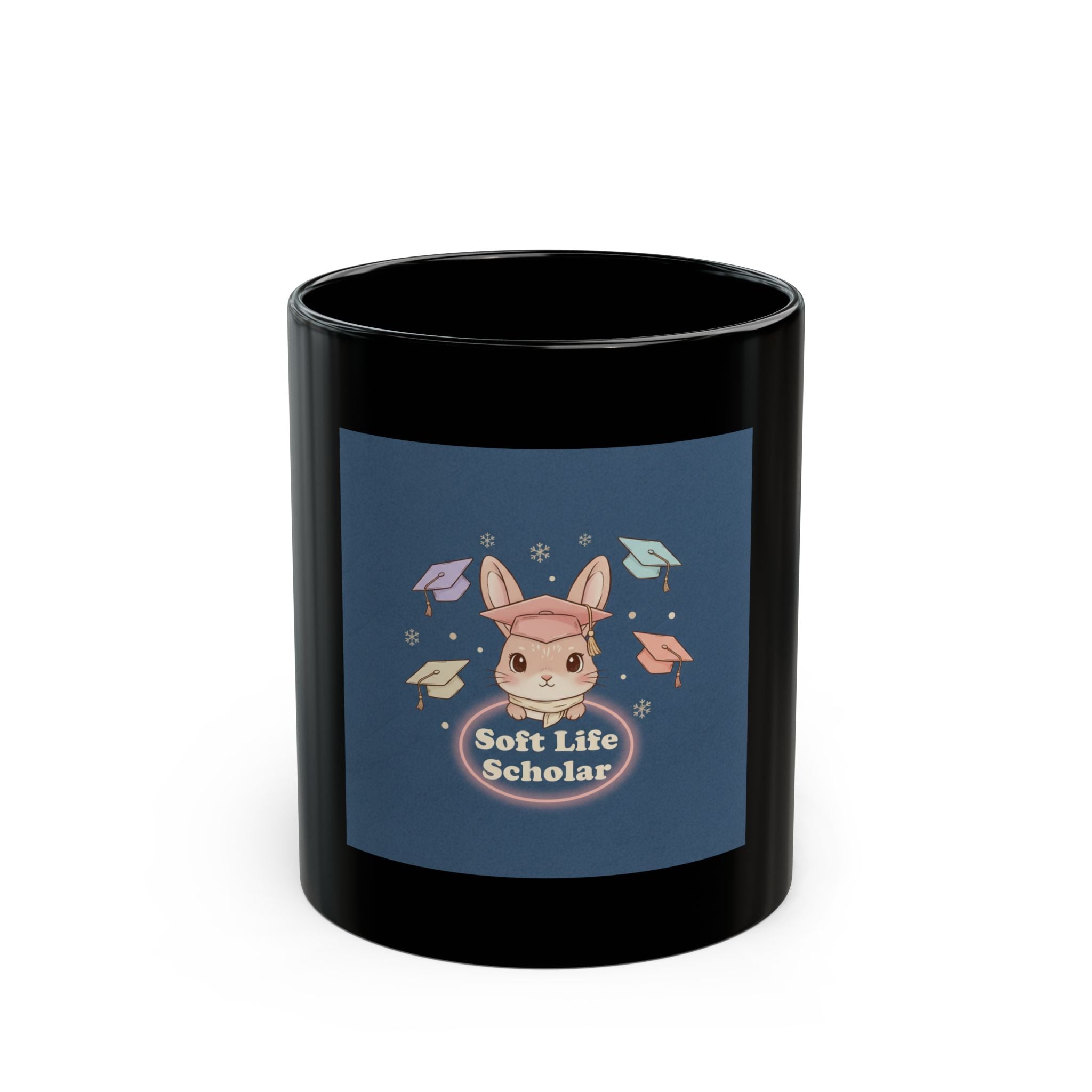 Bunny Black Mug 11oz – Soft Life Scholar