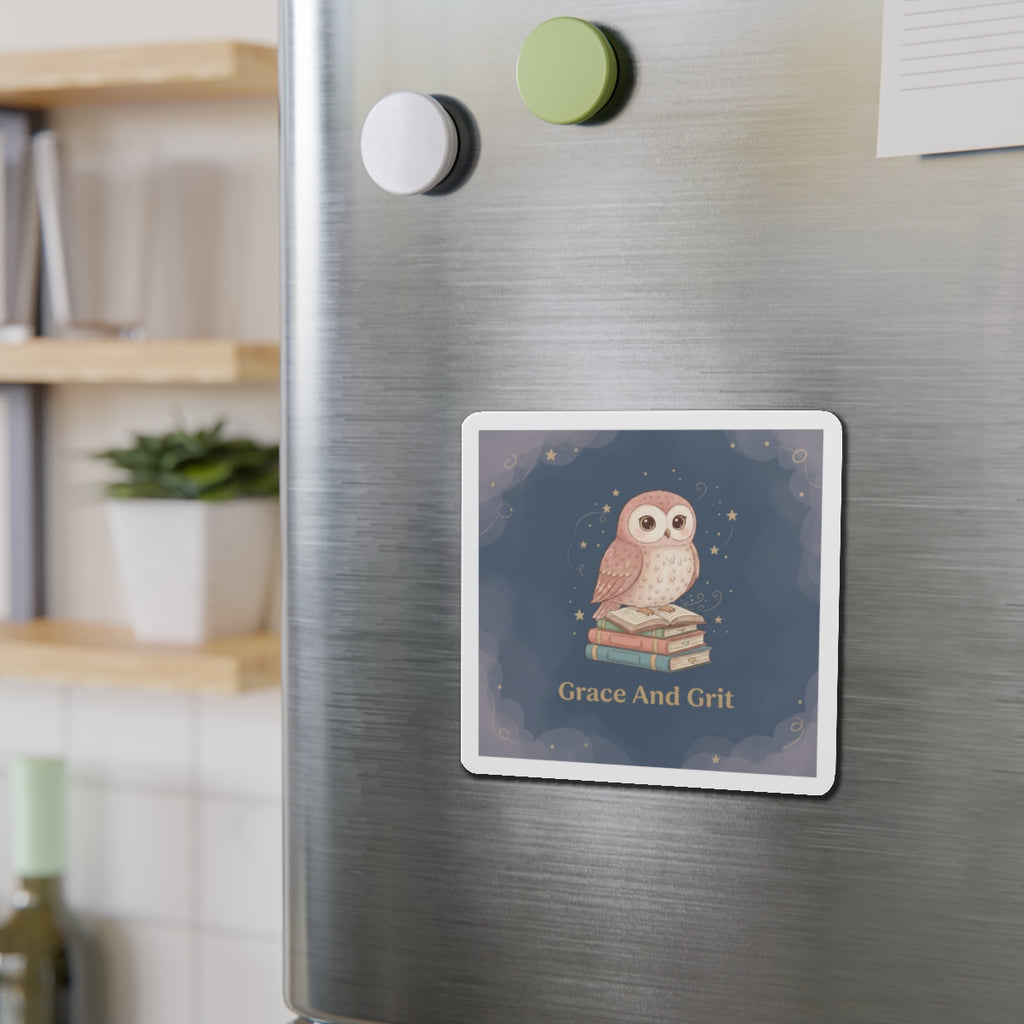 Owl Die-Cut Magnet – Grace and Grit