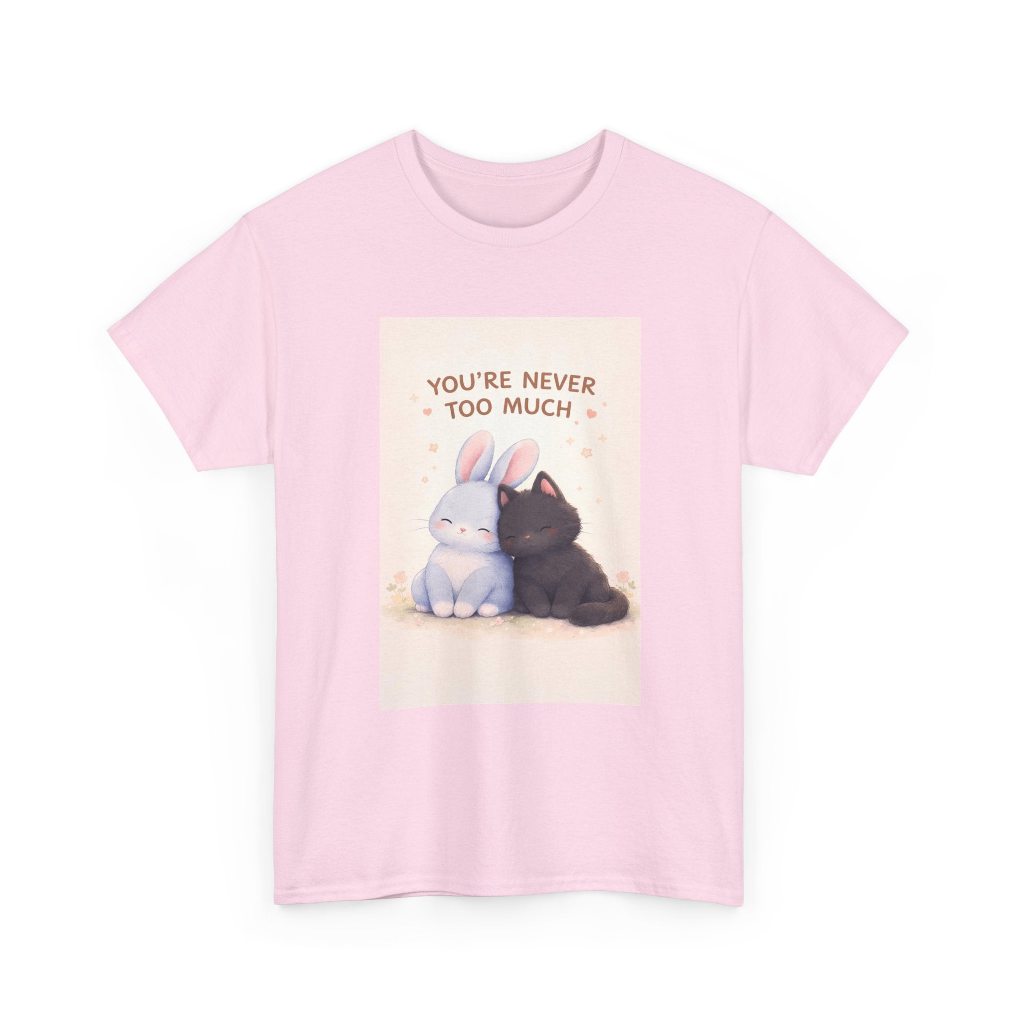 "YOU'RE NEVER TOO MUCH" Black Cat Kids Tee | College Girl Gift | Fashion | KayKay Classics