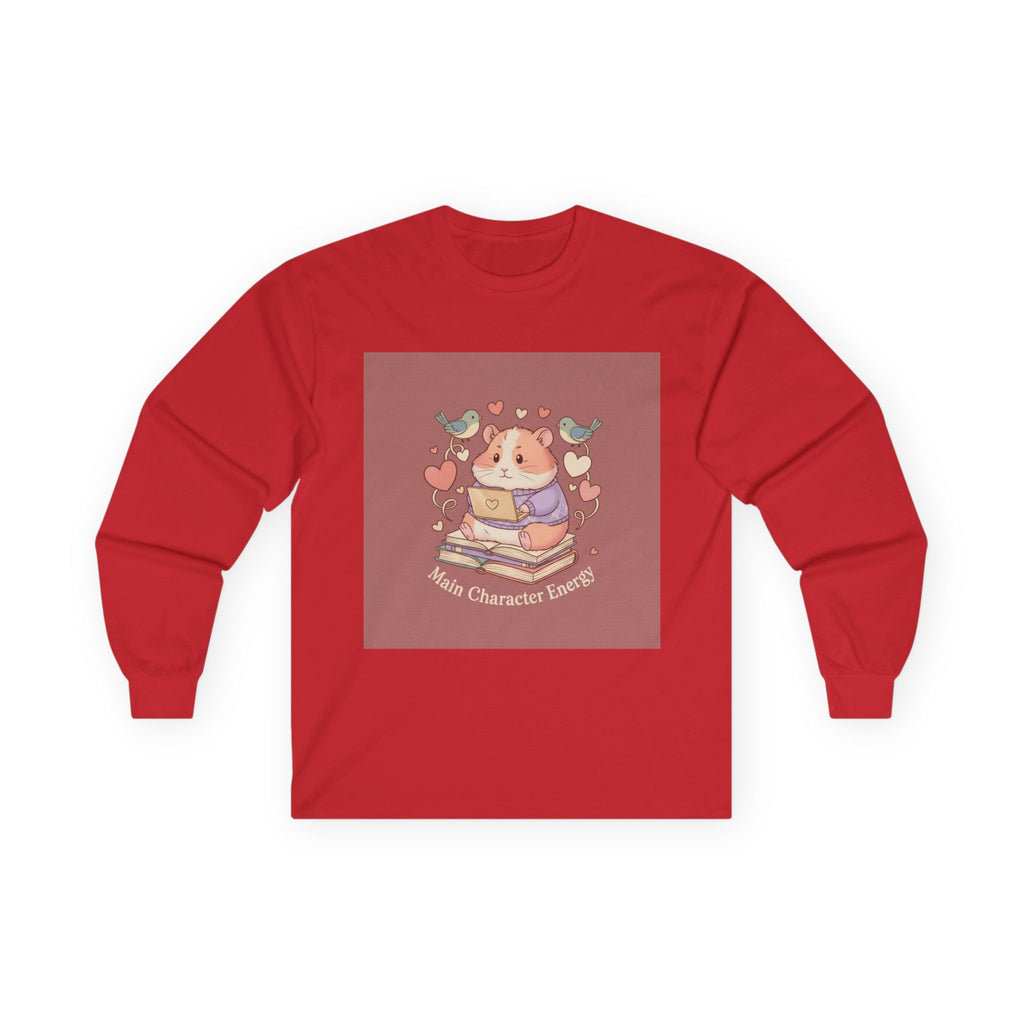 Main Character Energy Hamster Long Sleeve Tee