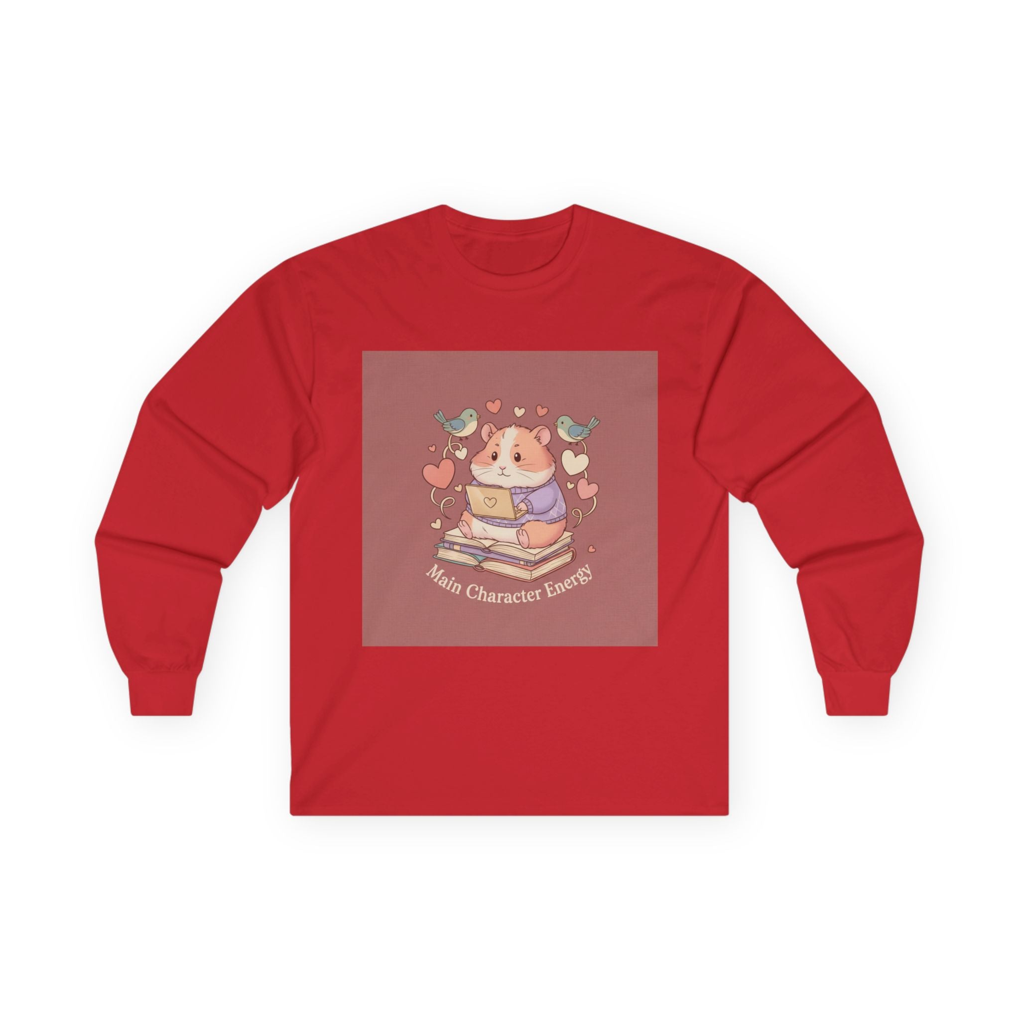 Main Character Energy Hamster Long Sleeve Tee