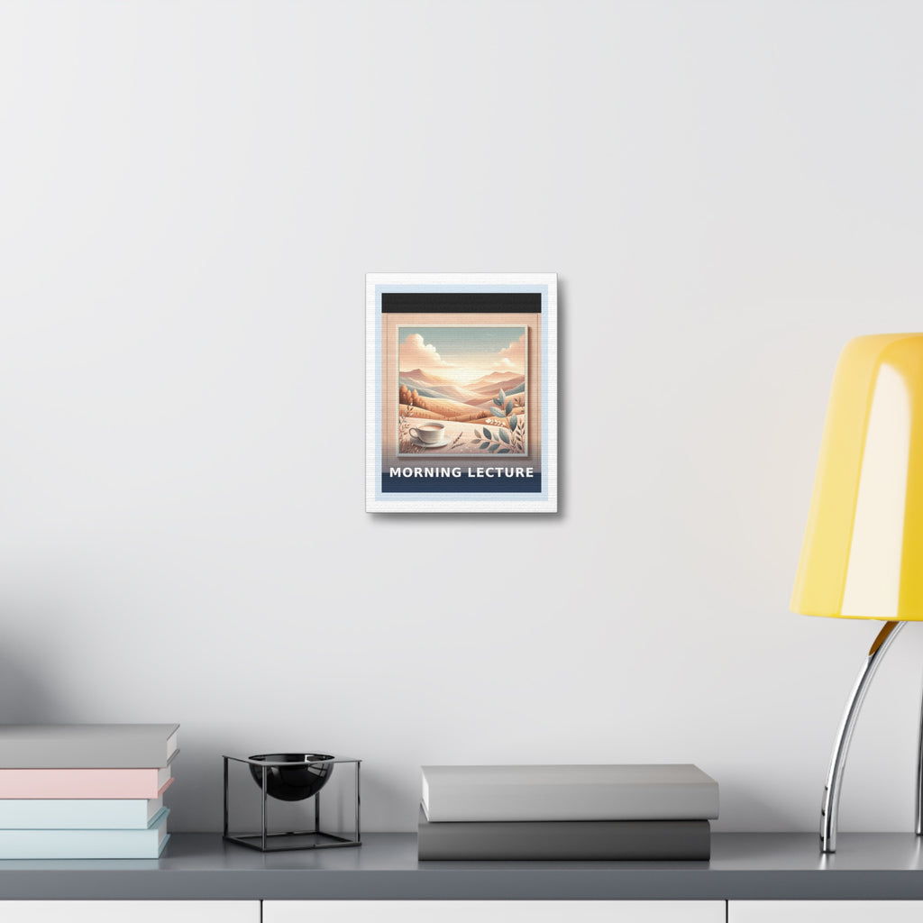 "Morning Lecture" Black Cat Canvas | College Girl Gift | Fashion | KayKay Classics