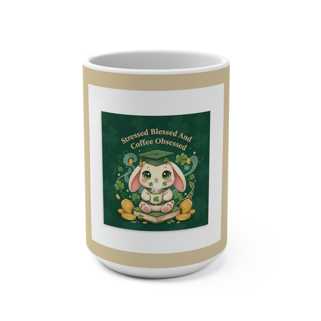 Rabbit Mug 15oz – Stressed Blessed and Coffee Obsessed