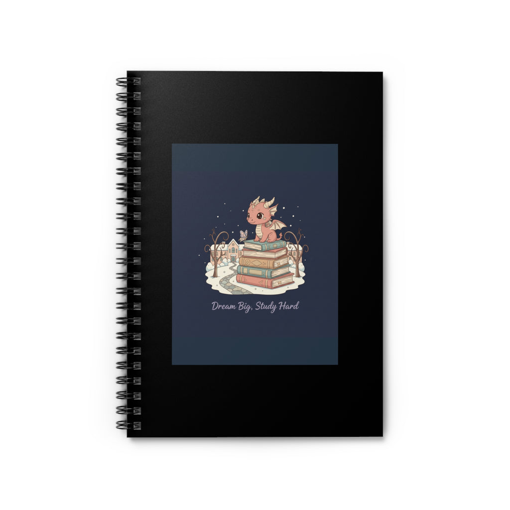 Dream Big, Study Hard Dragon Spiral Notebook