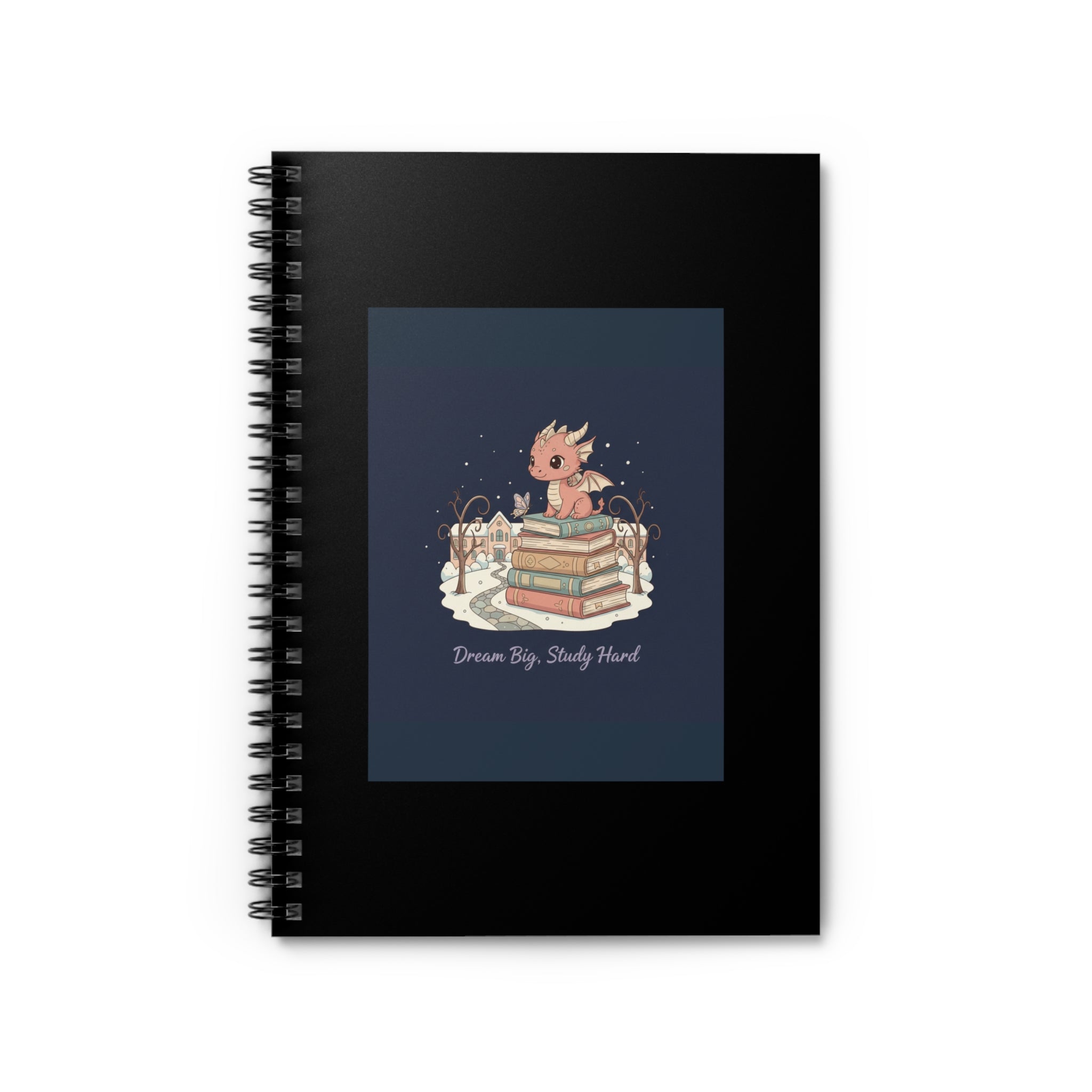 Dream Big, Study Hard Dragon Spiral Notebook
