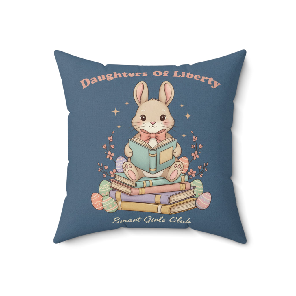 Bunny Square Pillow – Daughters of Liberty Smart Girls Club