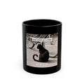 ONE STEP AT A TIME Cat Black Mug 11oz