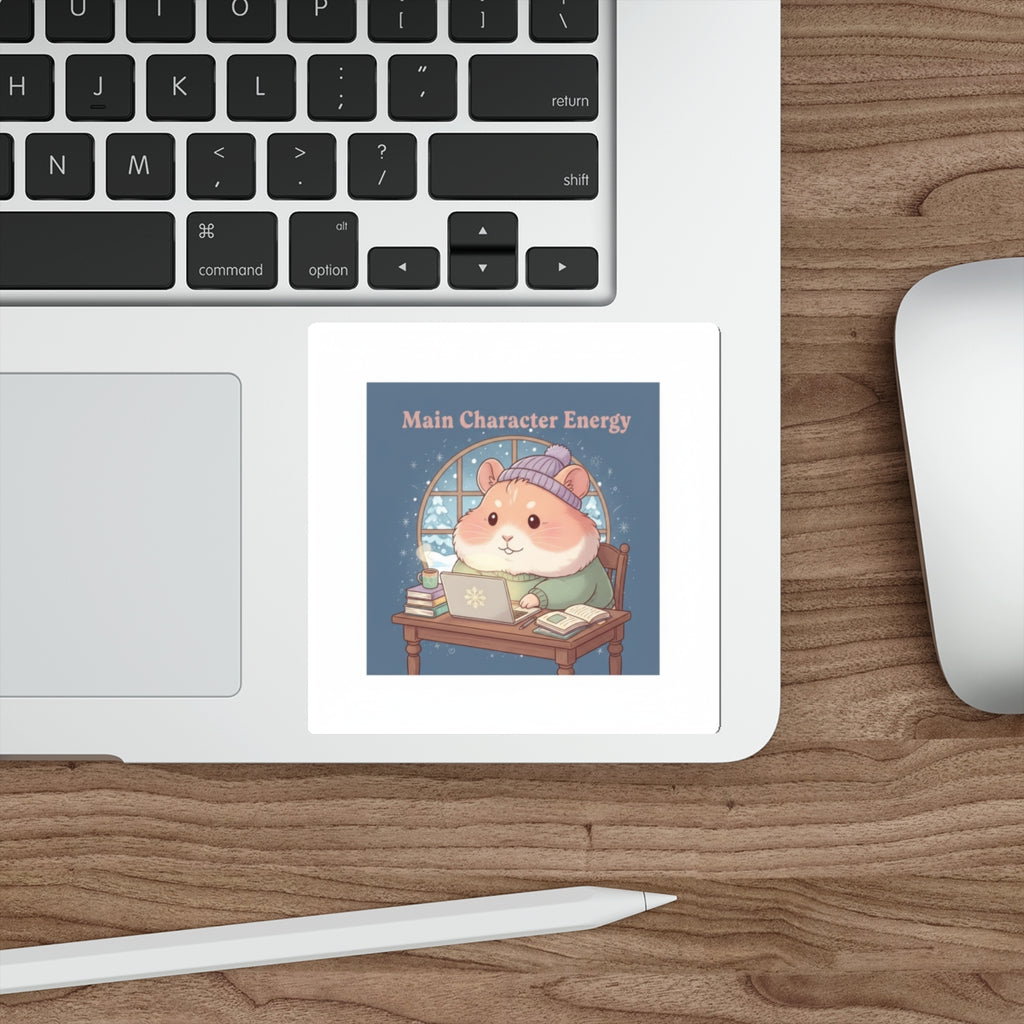 Hamster Die-Cut Sticker – Main Character Energy