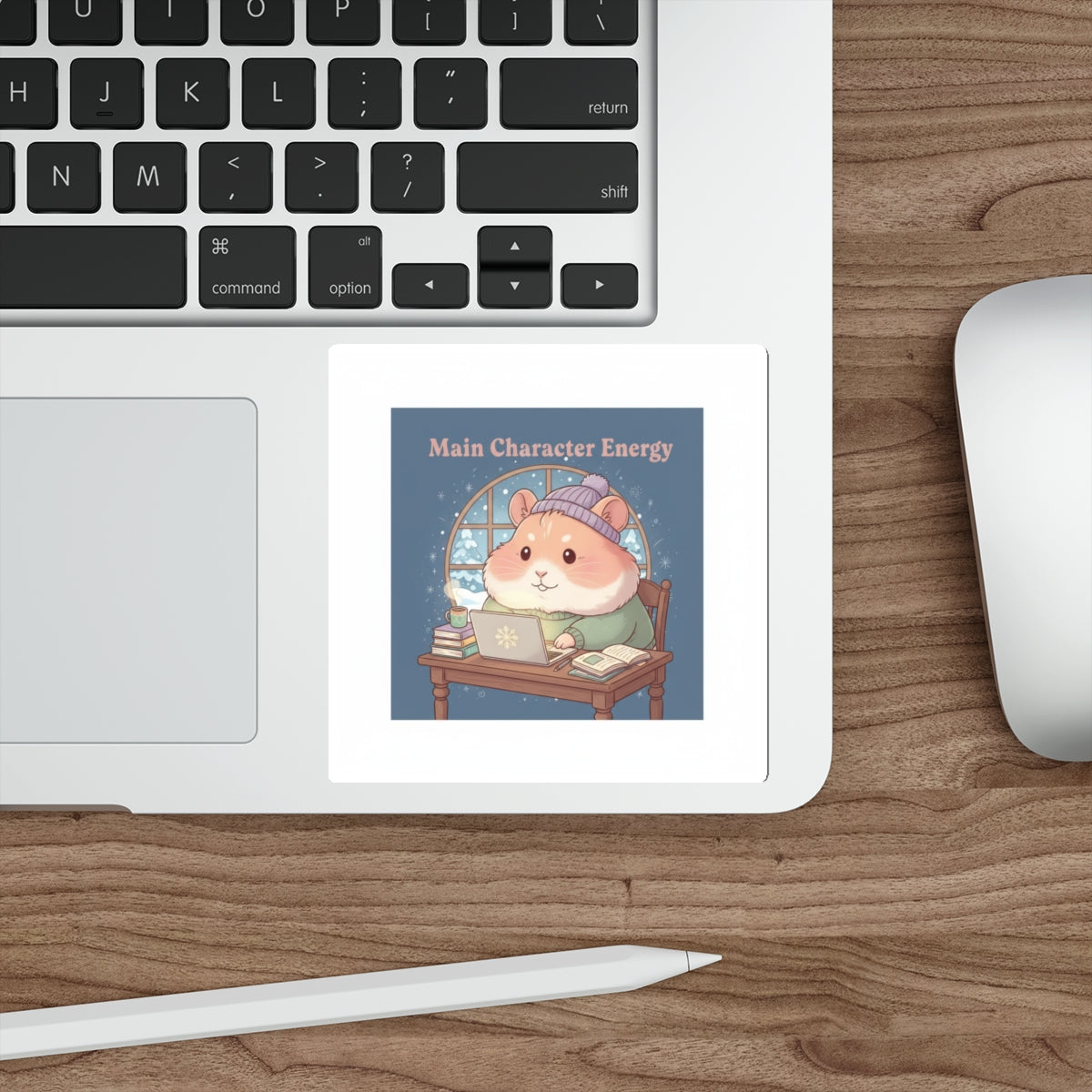 Hamster Die-Cut Sticker – Main Character Energy