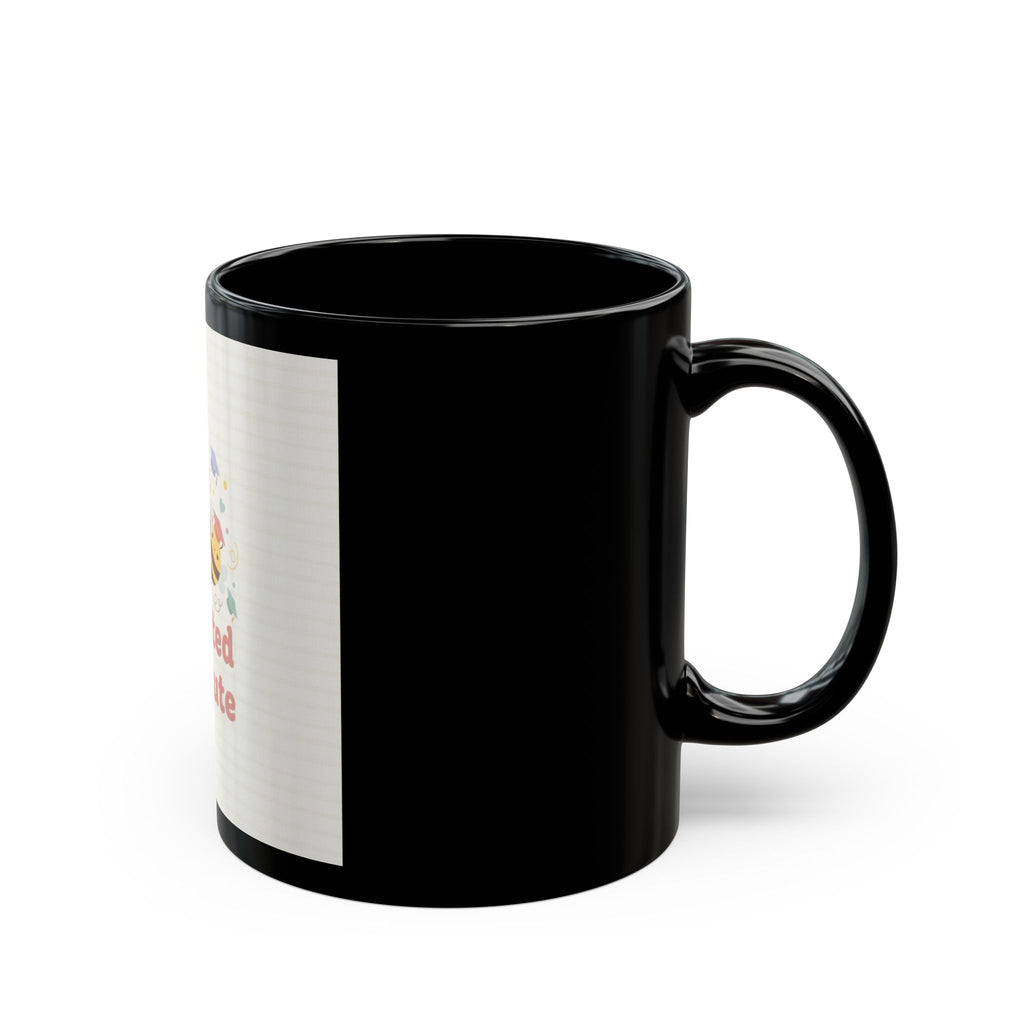 Educated And Cute Bee Black Mug 11oz