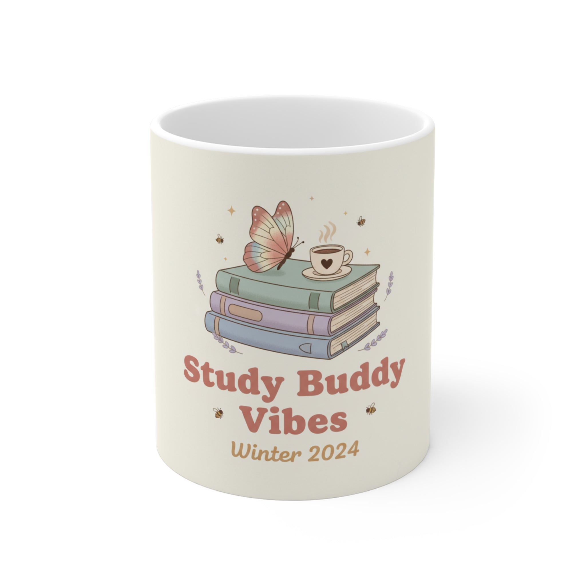 Study Buddy Vibes Winter 2024 Butterfly Mug 11oz