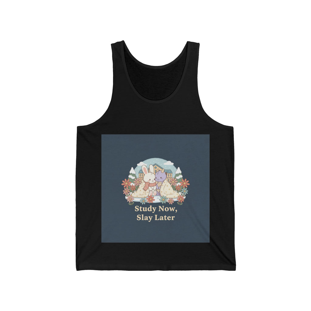 Study Now, Slay Later Bunny, unicorn Tank Top