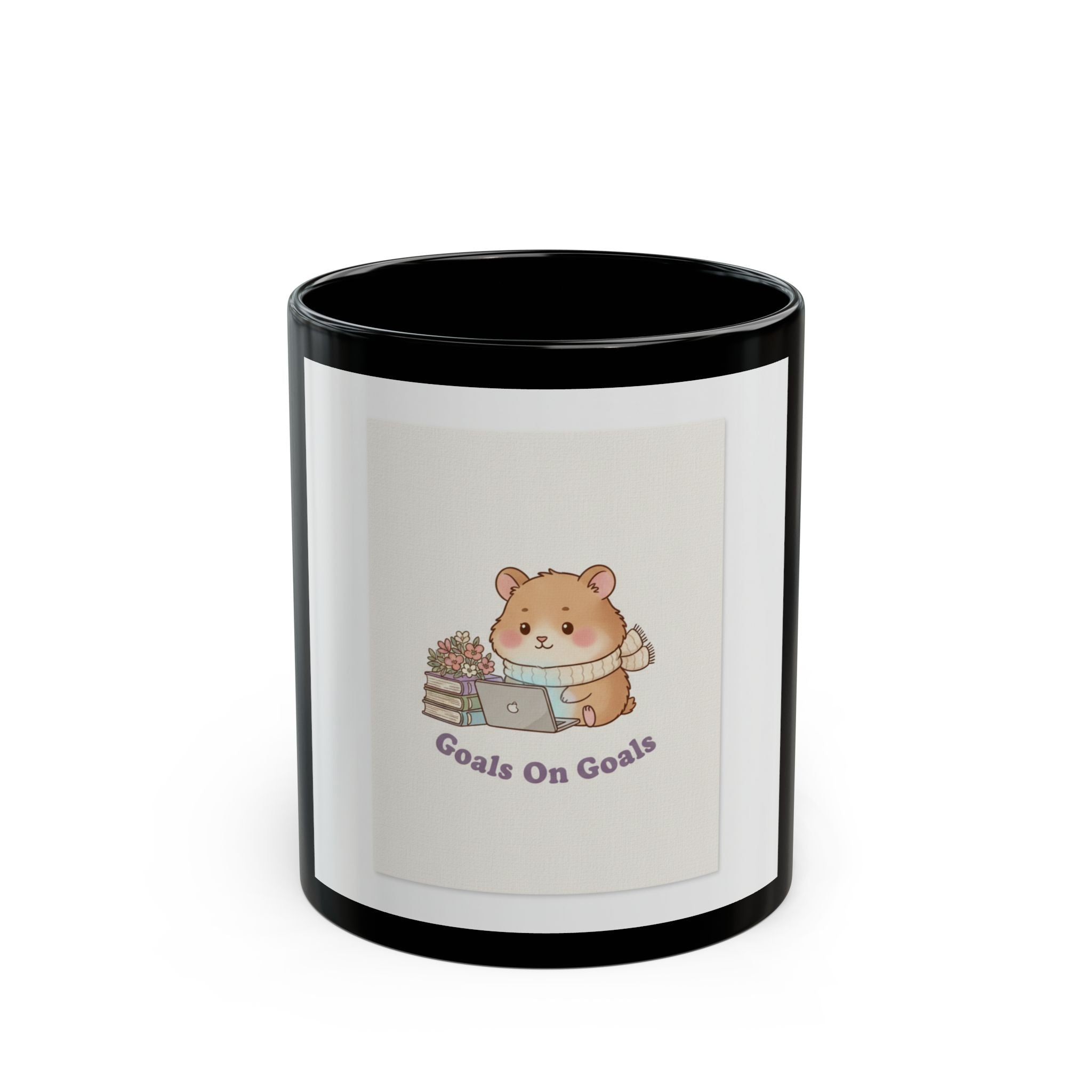 Goals On Goals Hamster Black Mug 11oz