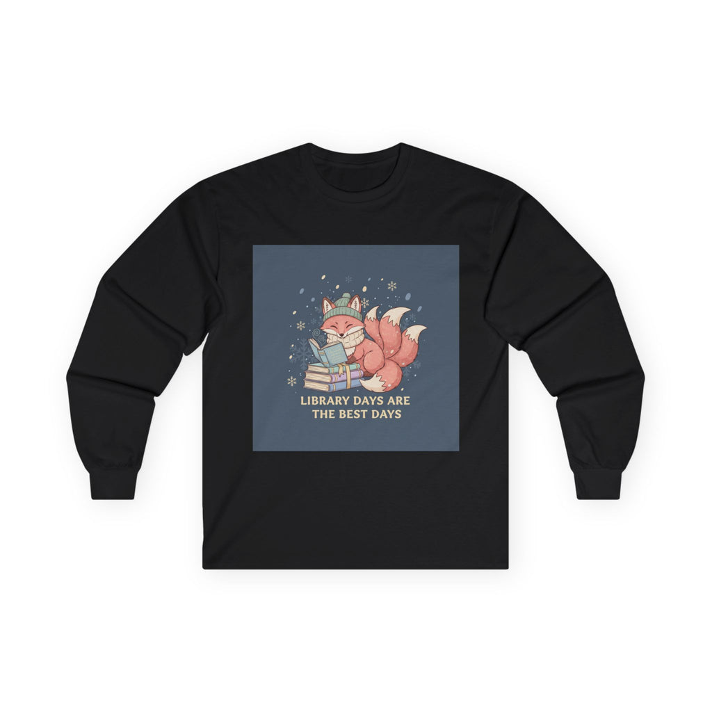 LIBRARY DAYS ARE THE BEST DAYS Fox Long Sleeve Tee