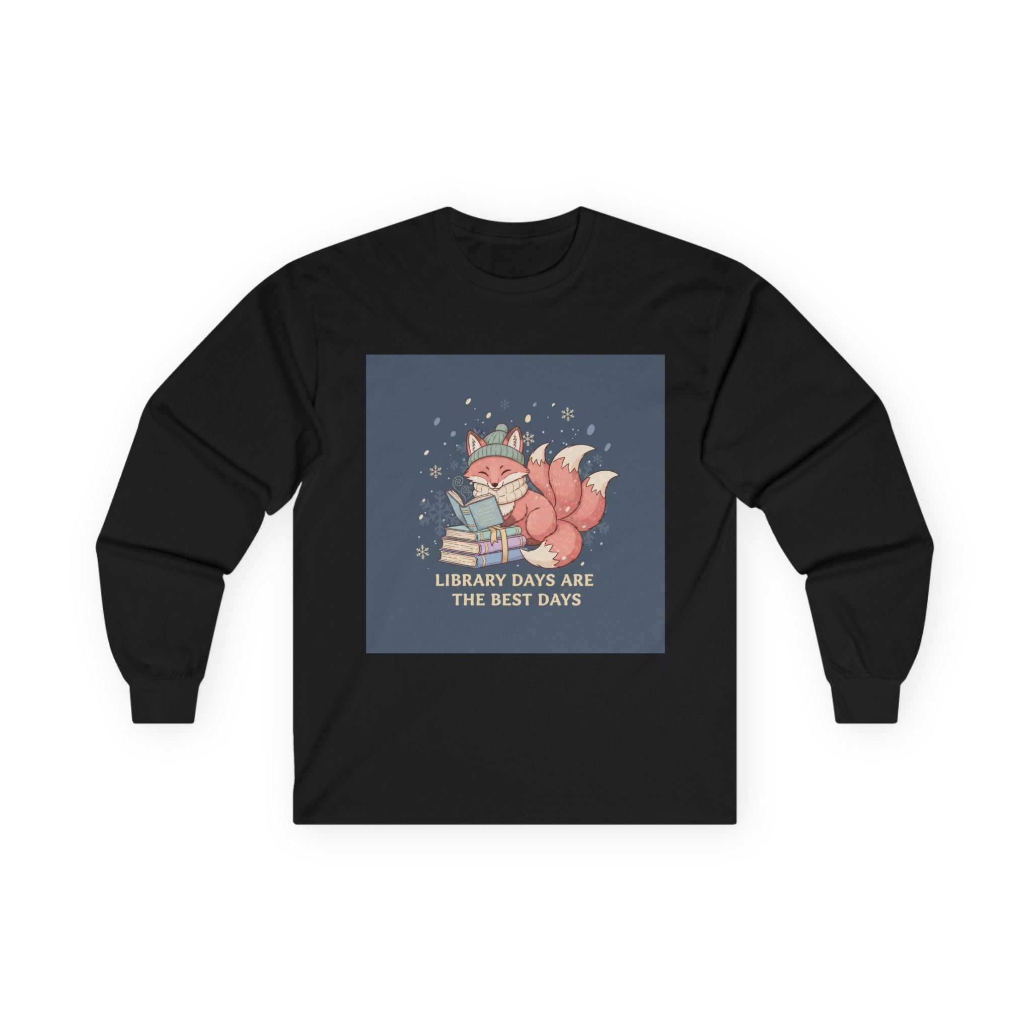 LIBRARY DAYS ARE THE BEST DAYS Fox Long Sleeve Tee