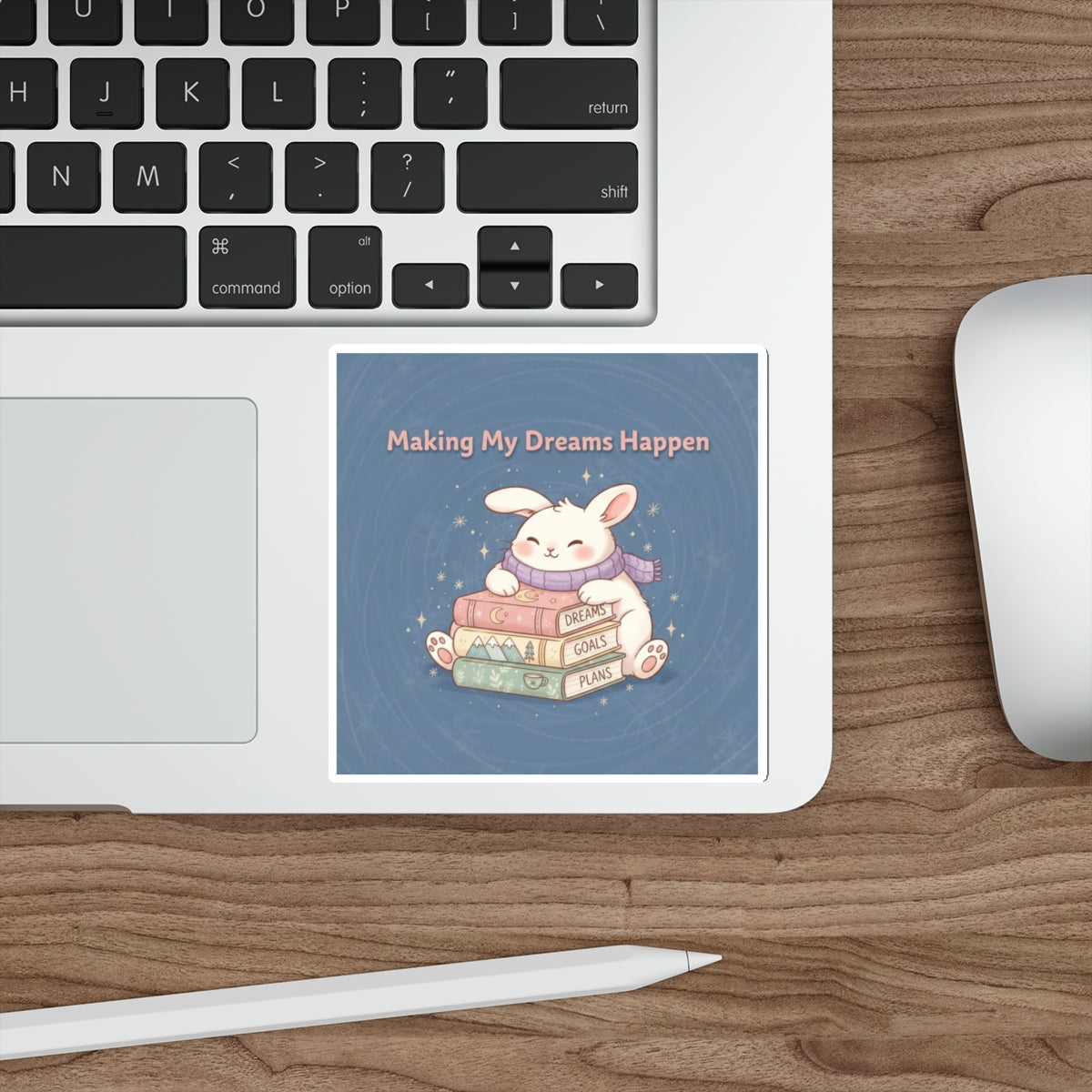 Rabbit Die-Cut Sticker – Making My Dreams Happen