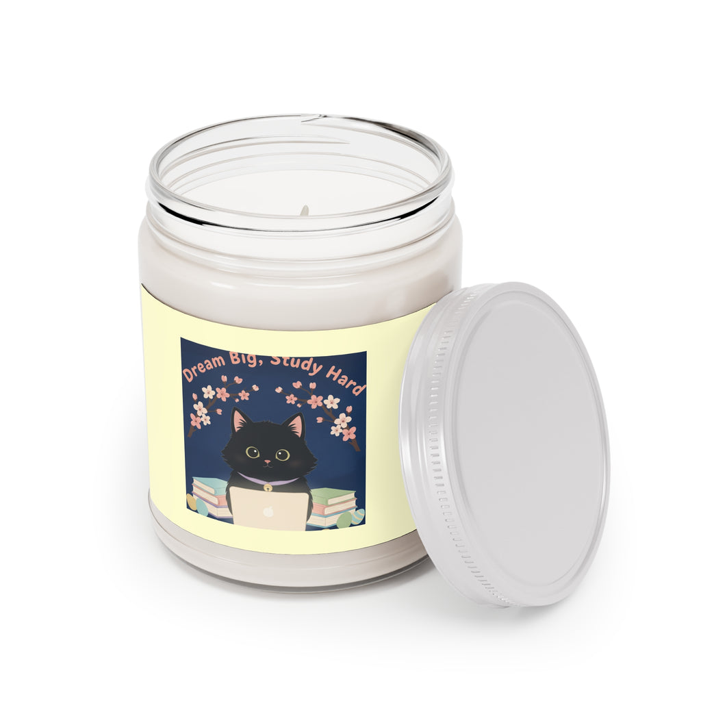 Black Cat Scented Candle – Dream Big Study Hard