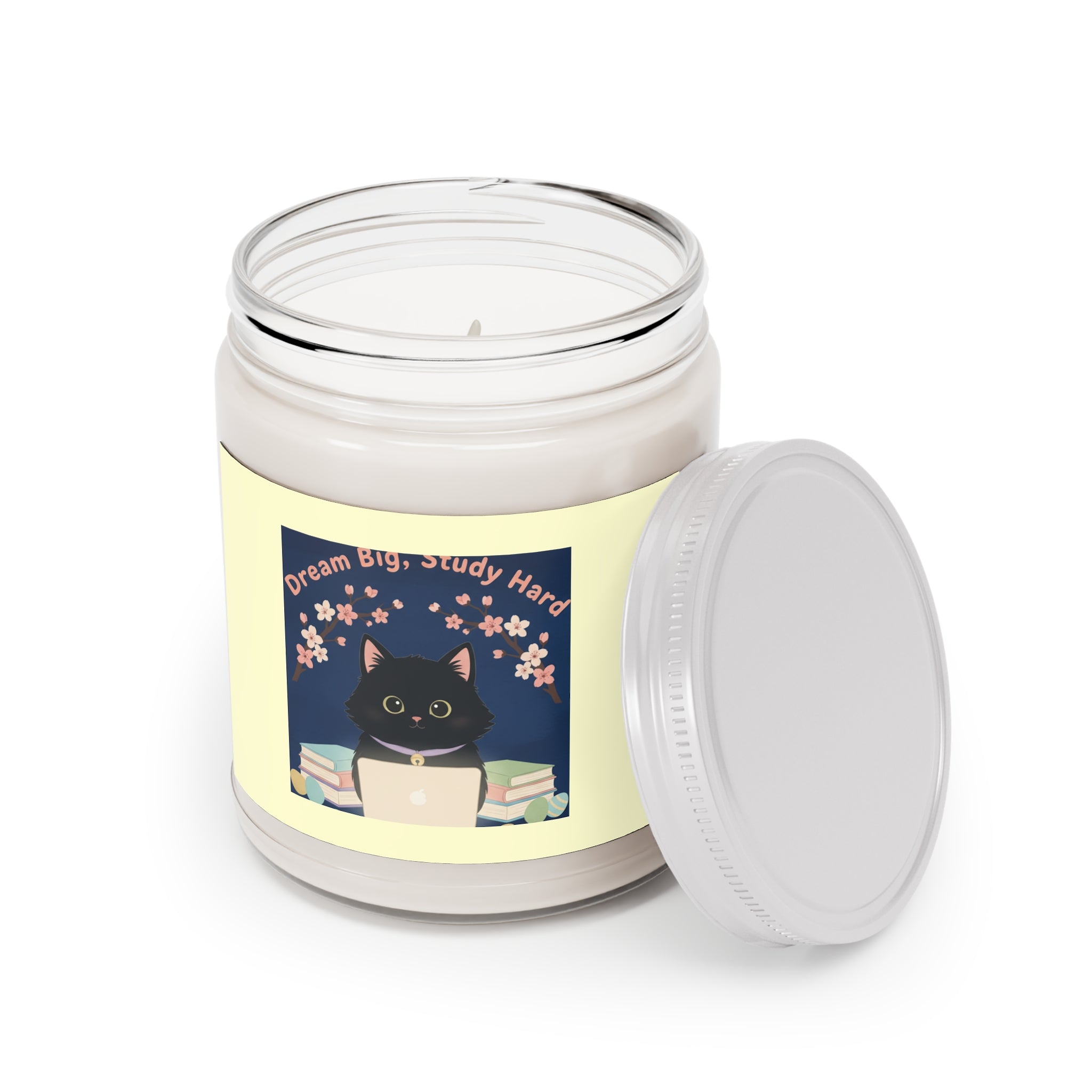 Black Cat Scented Candle – Dream Big Study Hard