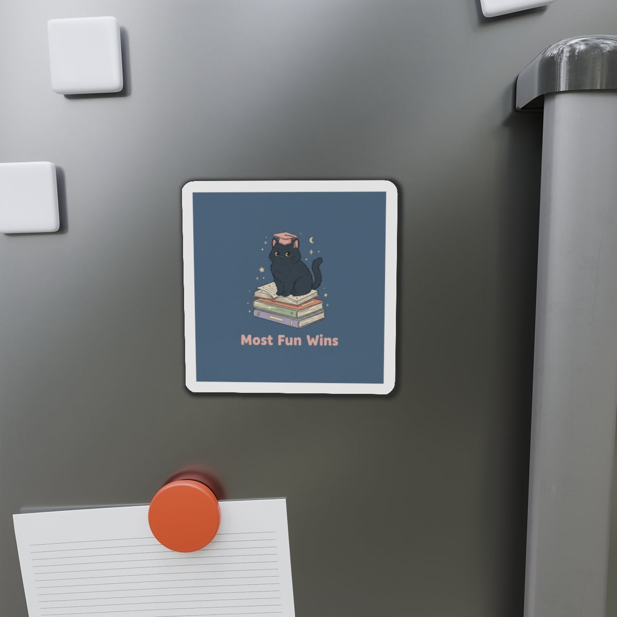 Black Cat Die-Cut Magnet – Most Fun Wins