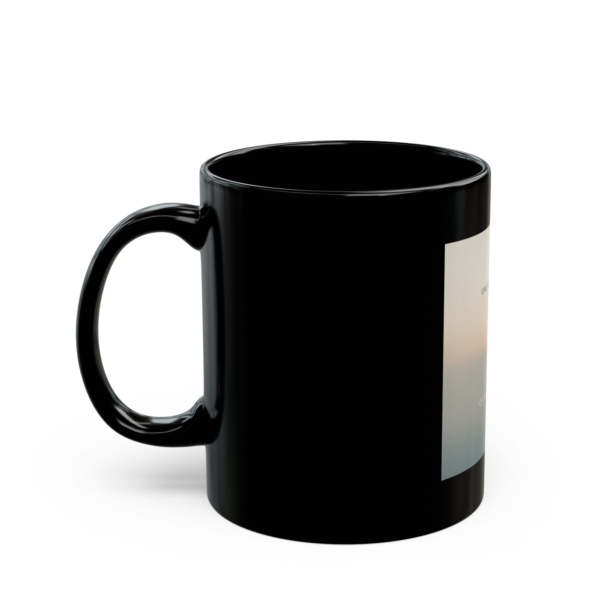 ONE DAY AT A TIME Black Mug 11oz