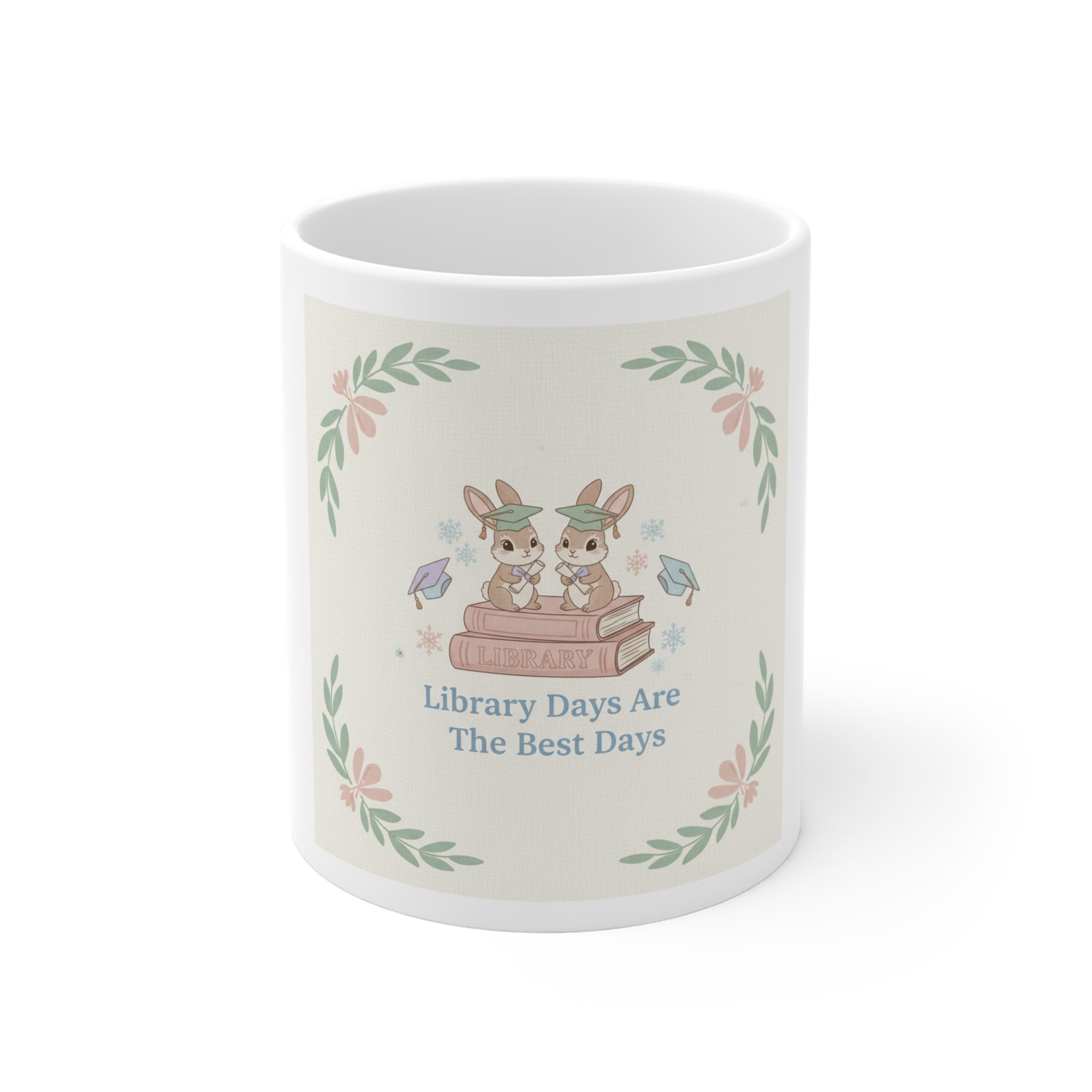Library Days Are The Best Days Rabbits Mug 11oz