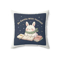 Rabbit Square Pillow – Be Gentle With Yourself