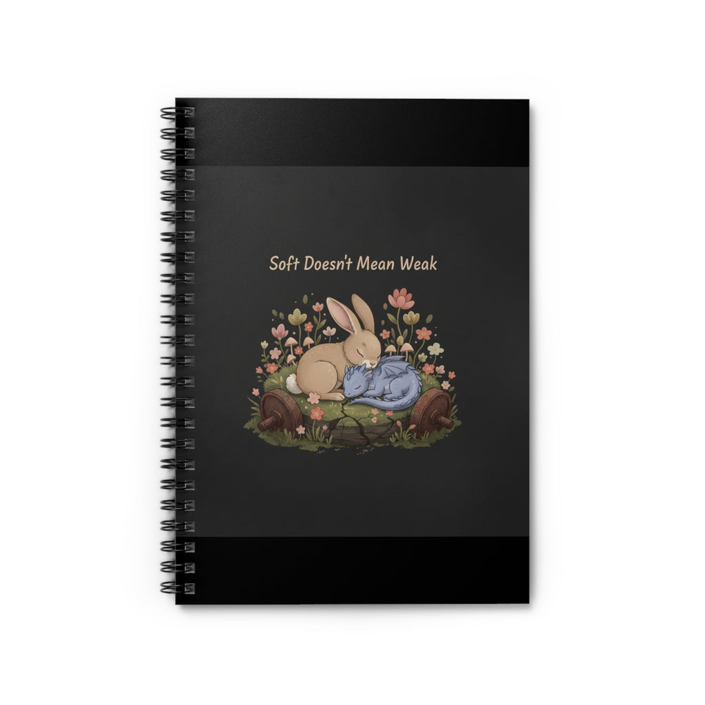 Dragon Spiral Notebook – Soft Doesnt Mean Weak