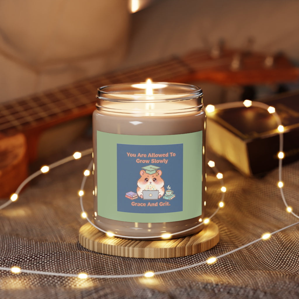 Hamster With Laptop Scented Candle – You Are Allowed to Grow Slowly Grace and