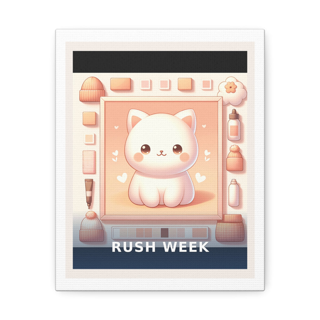 "Rush Week" Black Cat Canvas | College Girl Gift | Fashion | KayKay Classics