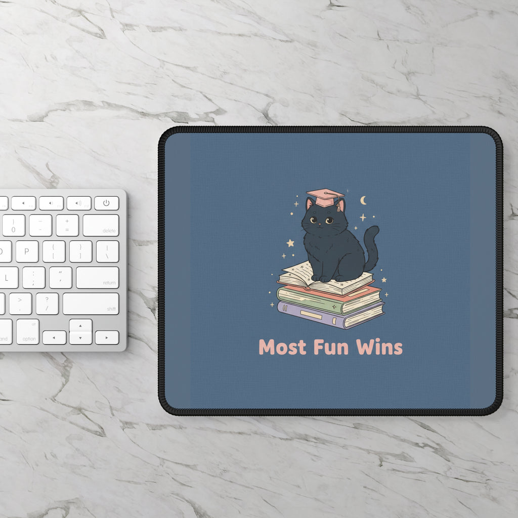 Black Cat Mouse Pad – Most Fun Wins